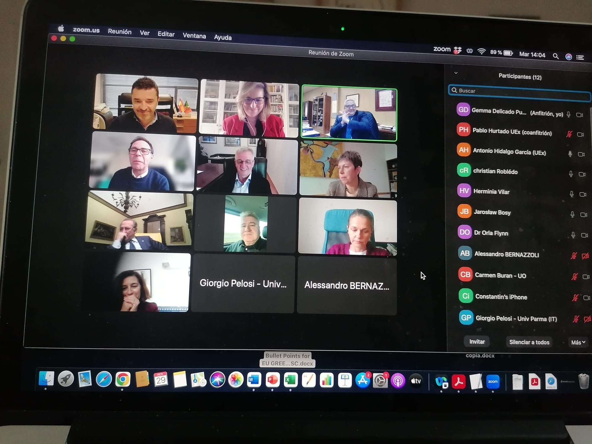 The EUGREEN Rectors and rest of delegations get ready for the KOM 1