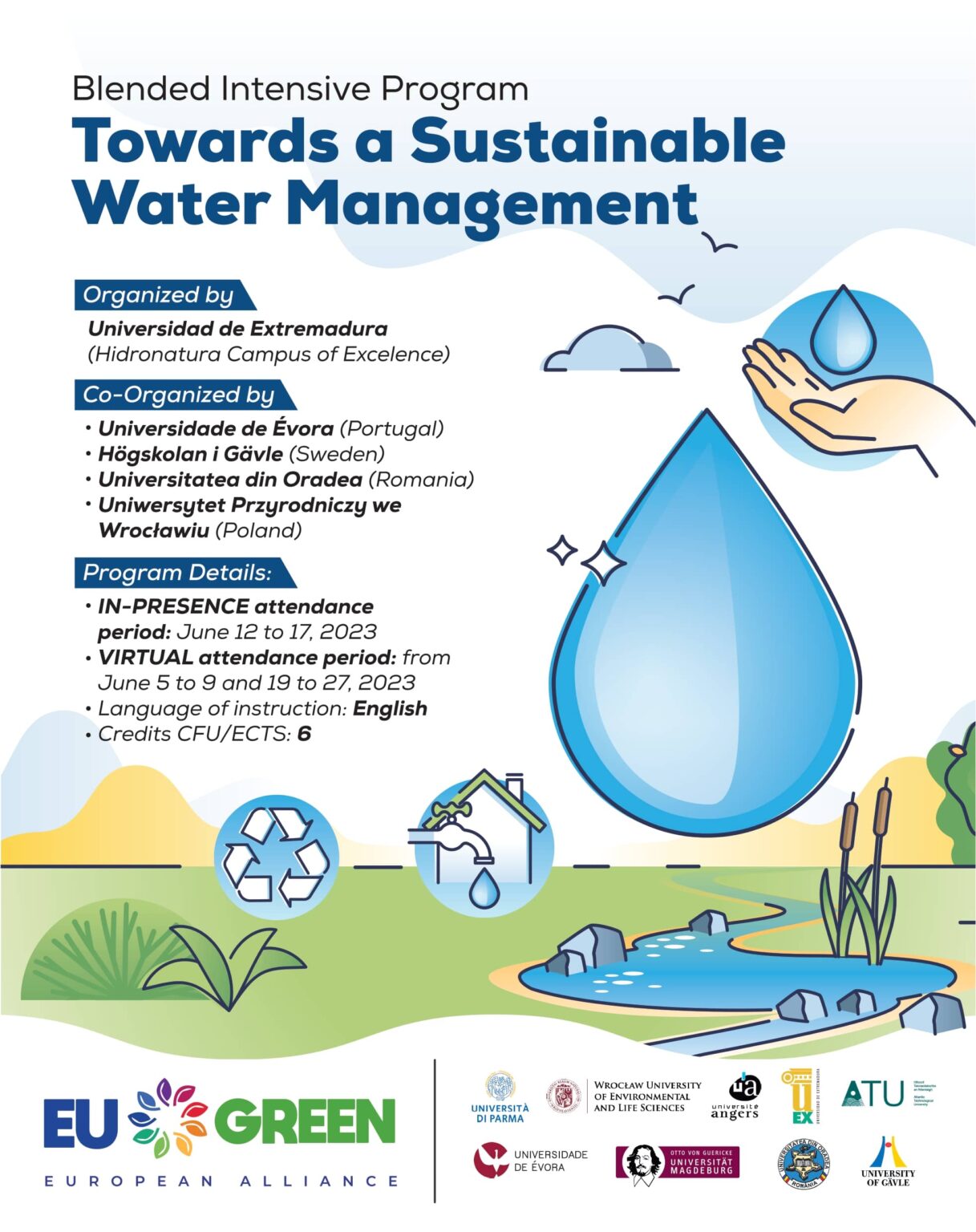 BIP Call for applicants Towards a sustainable water management EU Green