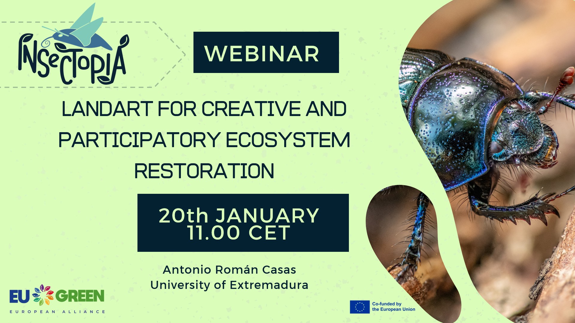 WEBINARS INSECTOPIA – Poster – LANDART – ROMÁN (UEx)